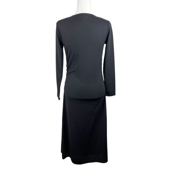 H&M Dress Women Medium Black Keyhole Top Long Sleeve Solid Casual Cocktail - Picture 3 of 14
